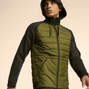 Nike Therma Full Zip Winterized Training Hooded Jacket Puffer AO1440 Size M